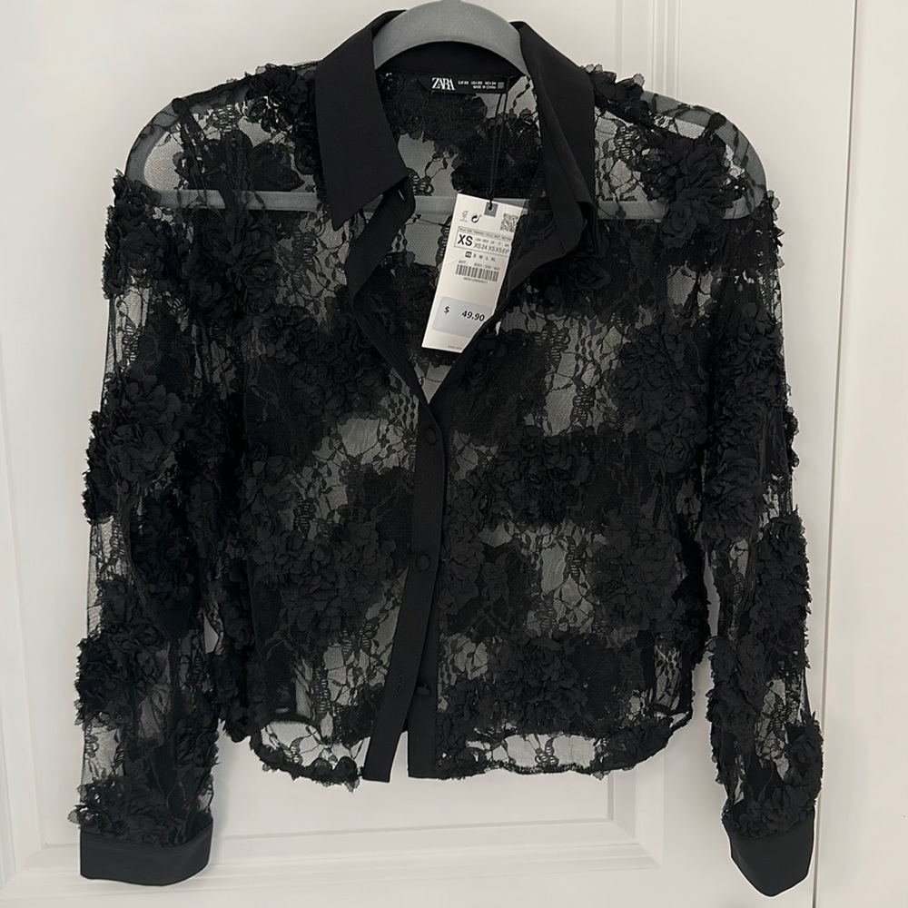 ZARA Tulle Top NWT